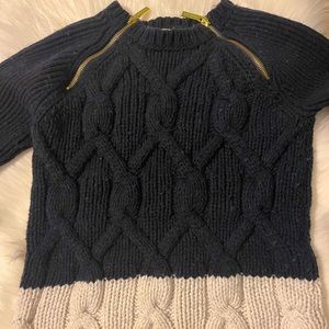 Size Medium Michael Kors blue and white sweater